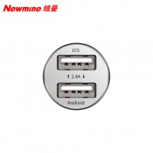 纽曼（Newmine）车充 NM-HC15迷你金属双USB口2.4A输出车充